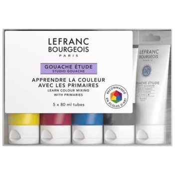 Set 5 Tubos Gouache Lefranc Bourgeois 80ml