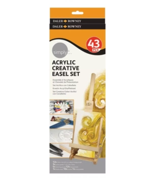 Set Creativo de Acrílico + Caballete Escritorio Daler Rowney