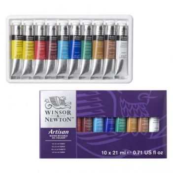 Set 10 Tuben Artisan Winsor and Newton 21ml Ölfarben auf Wasserbasis für Anfänger