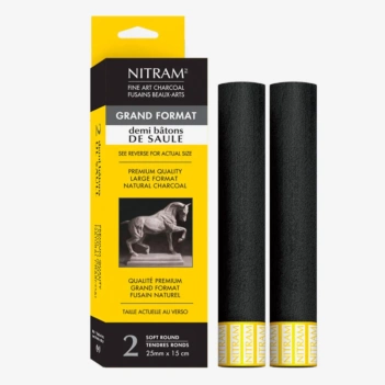 Set 2 Carboncillos de sauce suave medios Nitram 25mm