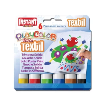 Playcolor Textil One Set 6 Farbe in Stiftform 10g