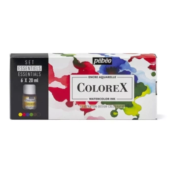 Set mit 6 Essentials Colorex Pebeo-Tinten, 20 ml