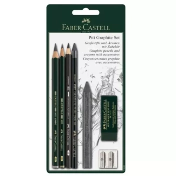 Set 7 pezzi Pitt Graphite Monochrome Faber-Castell