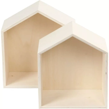Set de 2 casas de madera