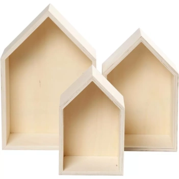 Set de 2 casas de madera