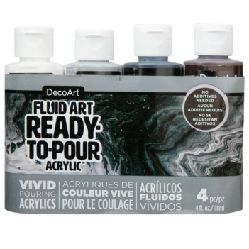 DecoArt Fluid Art Set 4 Farben Neutral 