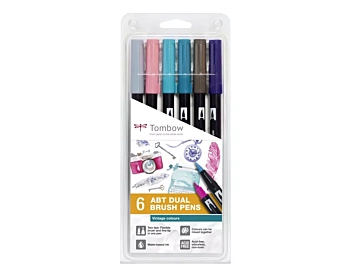 Set de 6 rotuladores Dual Brush Colores Caramelo Tombow