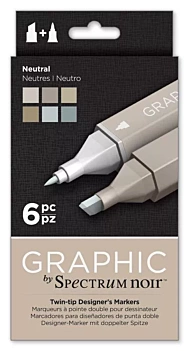 Set de 6 rotuladores Spectrum Noir Illustrator Neutrals