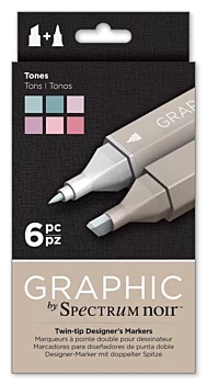 Set de 6 rotuladores Spectrum Noir Graphic Tones