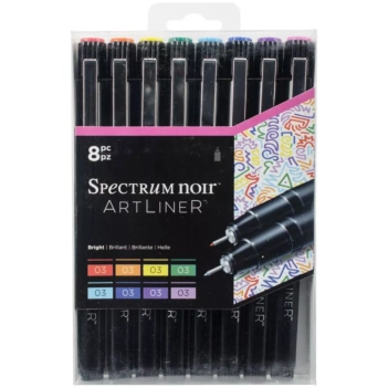 Set de 8 rotuladores de punta fina ArtLiner Spectrum Noir Bright 