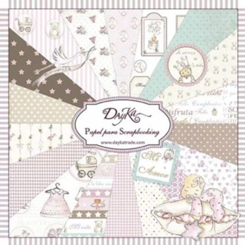 Set de papel para Scrapbooking Niña - Dayka 20x20 cm
