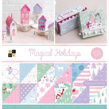 SUPER DEAL **40%** DCWV Magical Holidays Paper Pad 30x30cm