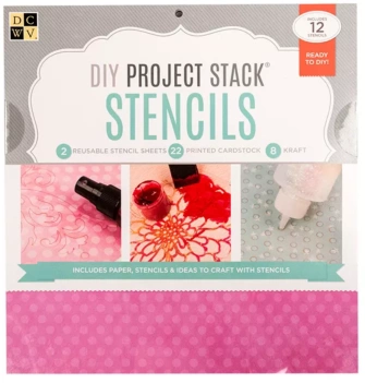 Set de Scrapbooking Stencils DIY Project Stack DCWV 30x30cm