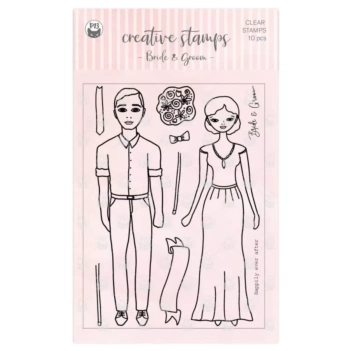 Set de Sellos Transparentes Bride and Groom Piatek

