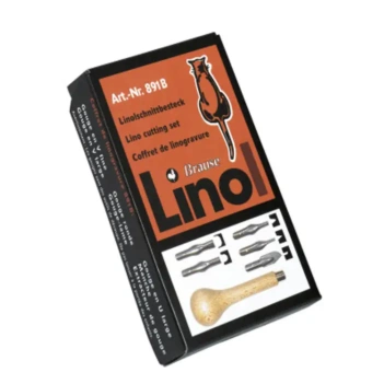 Set manche avec gouges pour linogravure Brause