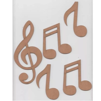 Chipboard Notas musicales grandes Dayka