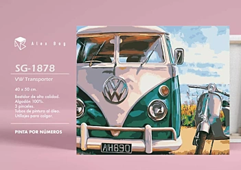 Alex Bog Painting Numbers Kit VW Transporter 40x50cm