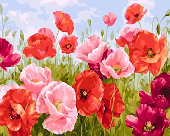 Kit Pintar Por Números Flores en Primavera Alex Bog 40x50cm