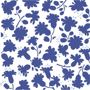 Artemio Stencil Stencil Leaves Bleu 30x30cm
