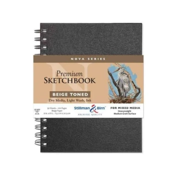 Sketchbook Premium Nova spiral Beige 150 g/m² Stillman & Birn 15x20cm