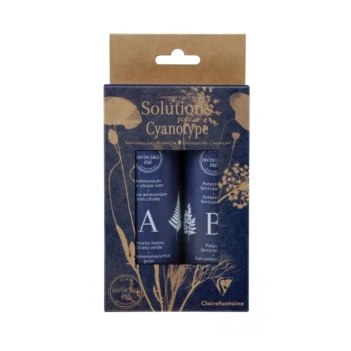 Set 2 botes cianotipia y cuaderno Clairefontaine 200ml