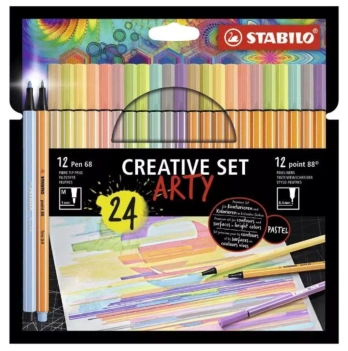 Set 24 Pen 68 and Point 88 STABILO Creative Sets