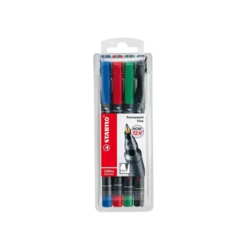 Set van 4 STABILO OHPen universele permanente markers met fijne punt