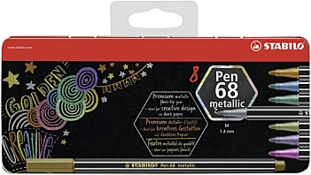 Rotulador metálico STABILO Pen 68 metallic - Verde claro metalizado