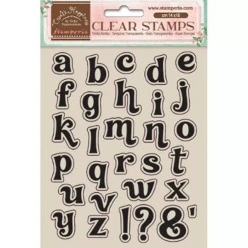 Transparent Alphabet Stamp Set Create Happiness Stamperia