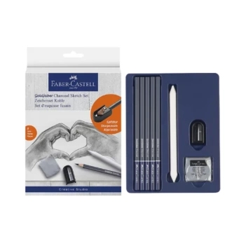 8-piece drawing case Charcoal Goldfaber Sketch Faber-Castell