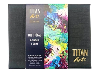 Zestaw 6 tubek z olejkiem Extrafine Kolory podstawowe Arts Titan 20 ml