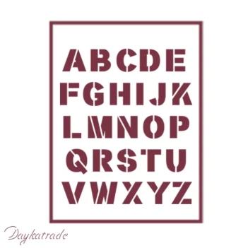 Plantilla de Stencil T-3105 Abecedario 21x29cm Dayka