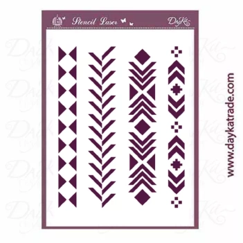 Dayka Trade Stencil Stencil T-3392 Borders 21x30cm 