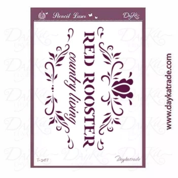 Plantilla de Stencil T-3417 Red Roster 21x30cm Dayka
