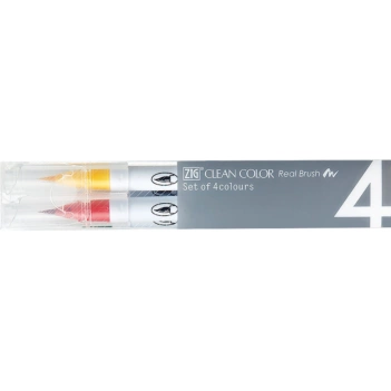 Set 4 rotuladores pincel colores puros Clean Color Zig