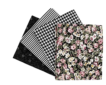 Creativ Company Fabric Kit For Patchwork Black Tones 