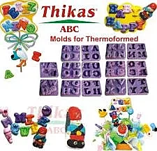 SUPER OFERTA **70%** Set de moldes con letras del abecedario Thikas 10x10cm