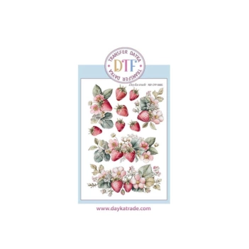 Dayka Trade Transfer Strawberries flowers and leaves 1428x19cm