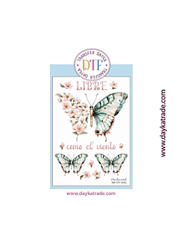 Dayka Trade Free Transfer Butterfly 20x28cm