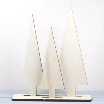 Dayka Trade MDF Silhouette Trio Large Plain Trees 