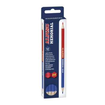 Caja 12 lápices Bicolor Memorial Rojo-Azul Alpino
