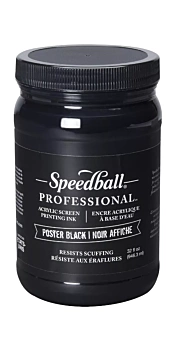 Profesjonalny tusz akrylowy do sitodruku Poster Black Speedball 946ml