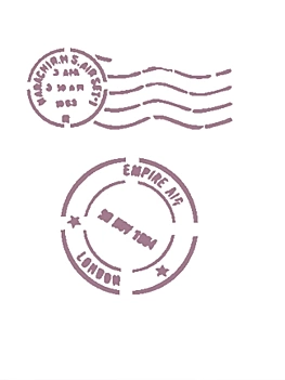 SUPER OFERTA **40%** Plantilla de Stencil A5 V-203 Sellos postales 15x21cm Dayka