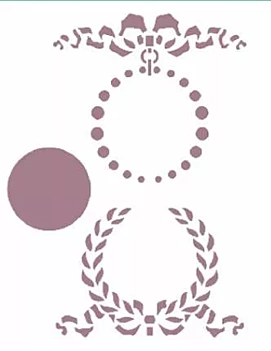 SUPER OFERTA **50%** Plantilla de Stencil V-131 Coronas 15x21cm Dayka