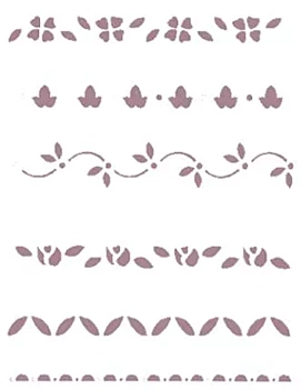 Dayka Trade Floral friezes Stencil 15x21cm V-155