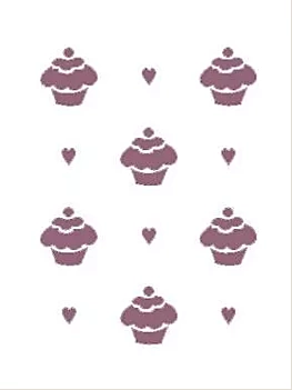 Dayka Trade Cupcakes Stencil 15x21cm V-205