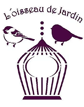 Plantilla de Stencil L'oisseau de Jardin 15x20cm V-312