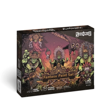 Set mit 12 Modellierfarben 203 Squidmar Fantasy von Vallejo, 18 ml