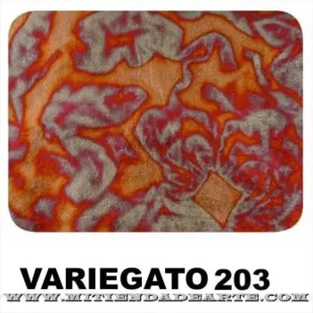 Variegatto rojo 203. Pan de oro oxidado en rojo
