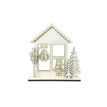 Ventana de Navidad con niños Dayka